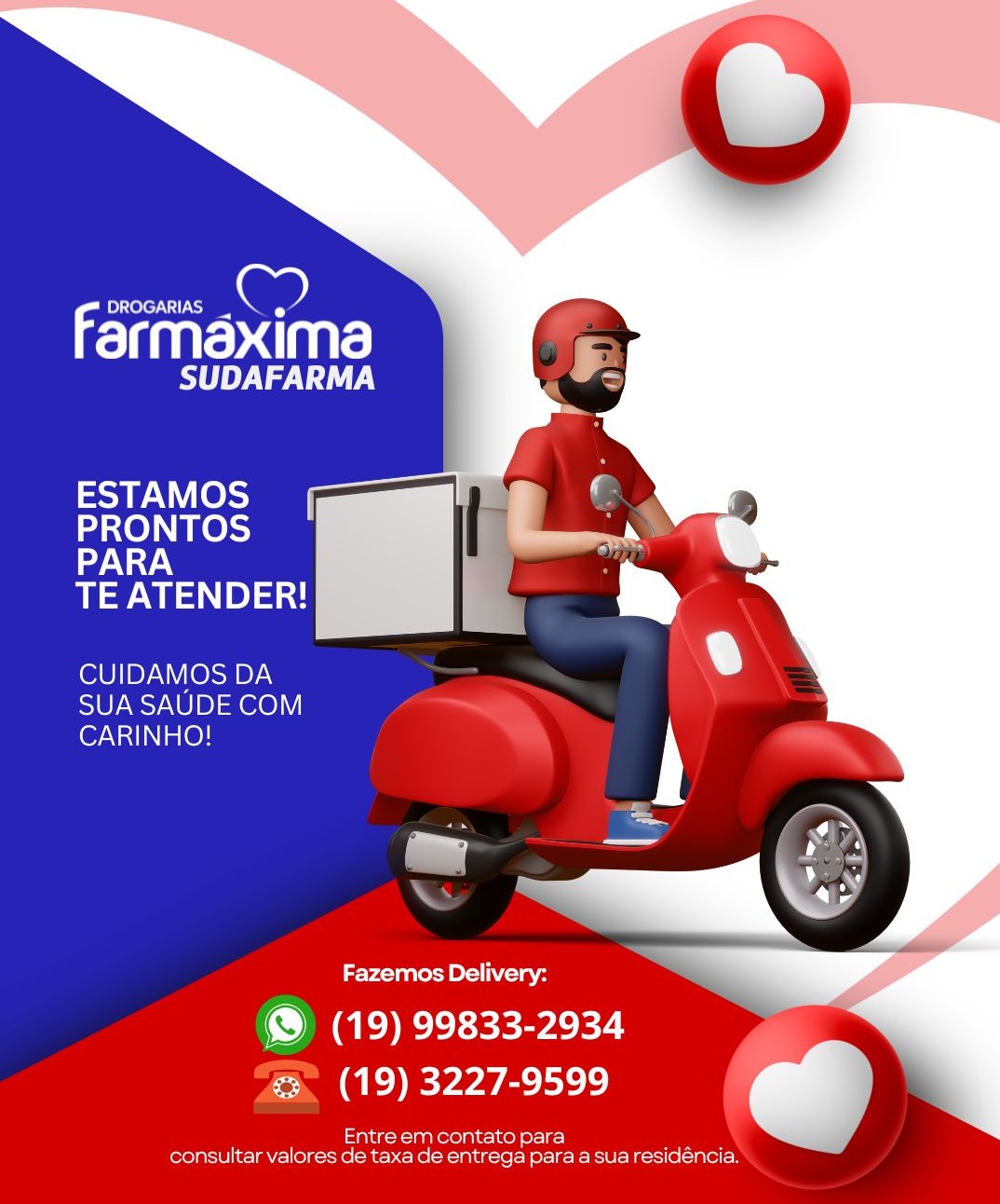 Serviço de delivery da Farmáxima Sudafarma